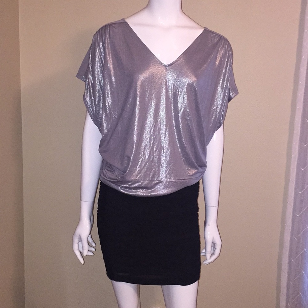 NWT, Express silver blouse size S/P